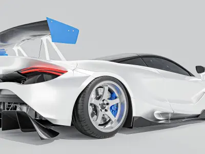 Mclaren 720S - 720LM Low-poly 3D model