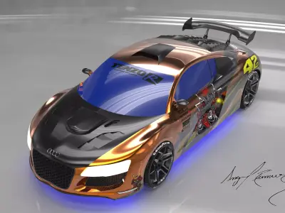 Audi R8 STREET EDITION 1 racing car sports car supercar 3D print model