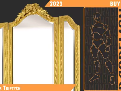 Mirror Triptych 3D model