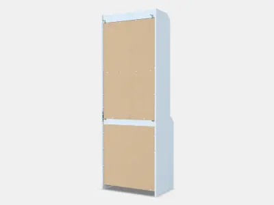 HAUGA High cabinet with 2 doors Low-poly 3D model
