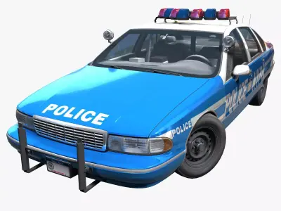 NYPD  police car Low-poly 3D model