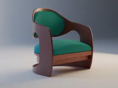 Woodys High Quality Chairs Colletion PBR 004 3D model