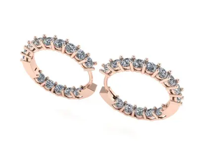 Diamond earring 3d render 3D print model purchase