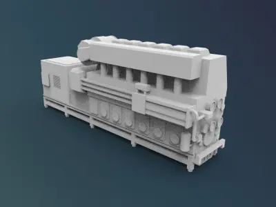 Wart sila Engine 3d printed model 3D print model