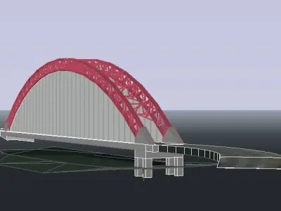 Qingchuan Bridge Low-poly 3D model