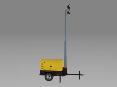 Light Tower Generator - Mobile Lighting 3D model