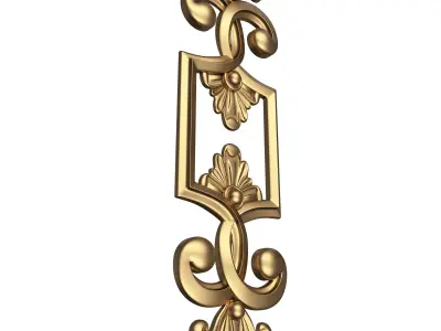 Carved Decor Furniture 04 Low-poly 3D model
