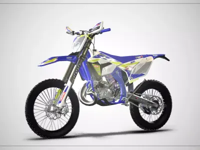 Sherco motocross Low-poly 3D model