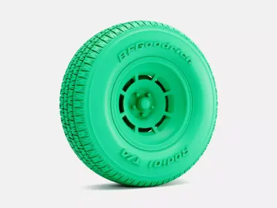 15x8 C3 Corvette YJ8 Wheel BFGoodrich Radial Tire 3D print model