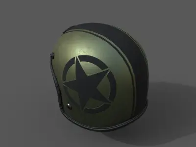 Helmet scifi racer Generic sport Low-poly 3D model