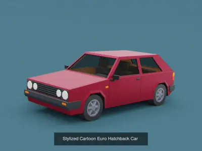 Stylized Euro Cars 80s Pack