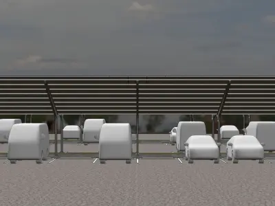 Solar carport 23U01 3D model