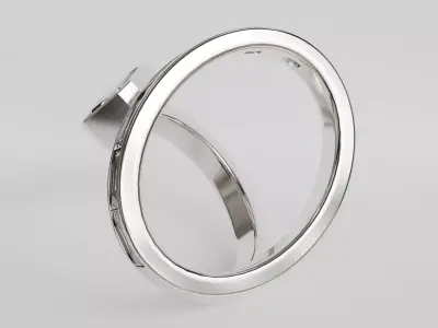 abstract double ring 3D print model