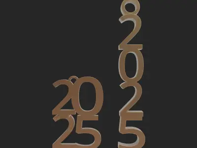 happynew year 2025 decor  3D print model