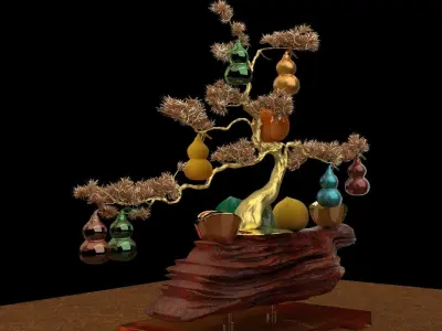 Chinese gourd tree   3D model