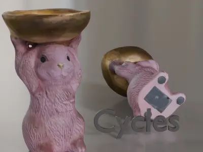 AZR Rabbit Figurine  Low-poly 3D model