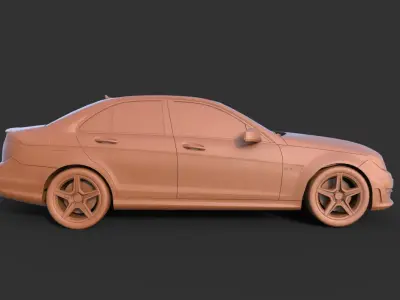 Mercedes-Benz C63 AMG 2012 3D print model
