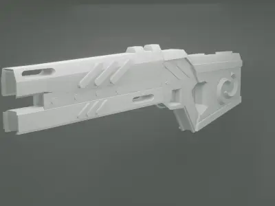 sci fi blaster Free low-poly 3D model