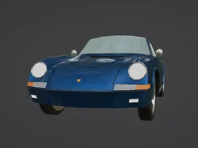 Porsche 911 1967  Low-poly 3D model