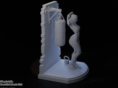 Beautiful Muscle Woman-Atlete Girl 3D print model