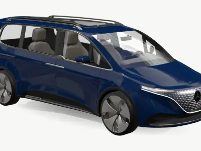  Mercedes Benz EQT Low-poly 3D model