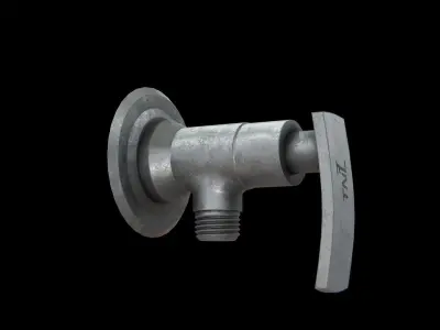 TNL angle valve TAP old Low-poly 3D model