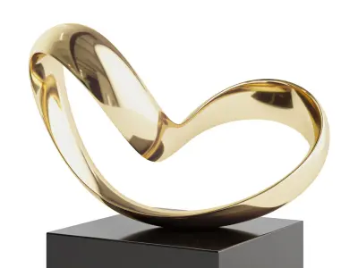 Abstract mobius sculpture by Richard Fox 3D model