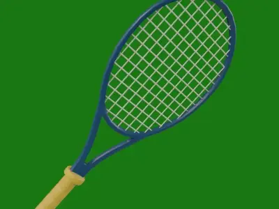 Tenis Racket Low-poly 3D model