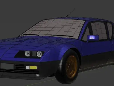 1977 Renault Alpine A310  Low-poly 3D model