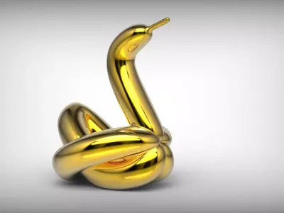 Jeff Koons Balloon Swan 3D print model