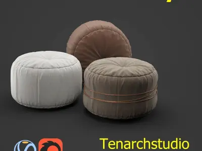 Tenarchstudio Pouf Collection Render Ready  3D model