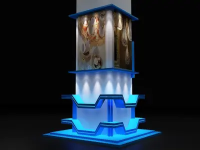 Decoration columns design a286  3D model