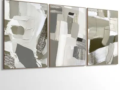 Abstract Painting Set of 3 pieces - No 32 Low-poly 3D model