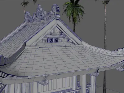 One Pillar Pagoda HaNoi Vietnamese  3D model