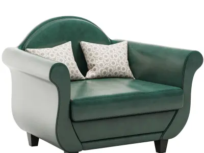 Brooks Brothers shop armchair - leather 3D model