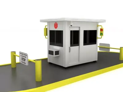 Security Guard Booth 3D model