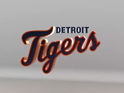 MLB Detroit Tigers V1 Team Logo 3D model