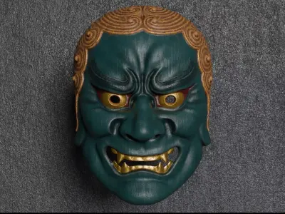 Fudo Mask Japanese Theater  Noh 3D model  3D model