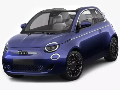 Fiat 500 cabrio 2021 La Prima 3D model