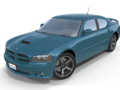 Dodge Charger 2006 STR8 Low-poly 3D model