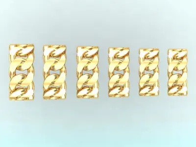 Chain ring - Miami Cuban ring - Link ring - Size 6 - 11 3D Model Collection