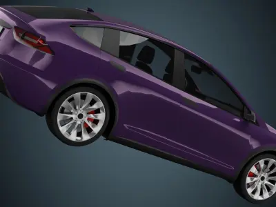 EV Car 02 Low-poly 3D model