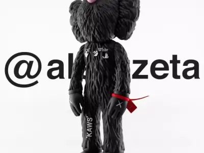 Kaws Off White BFF Textured Low-poly 3D model