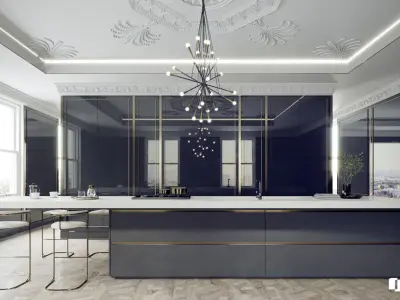 Corona - C4D Scene files - Classic Style Kitchen Interior 3D model