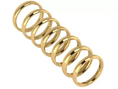 dome - flat matching band collection  3D print model