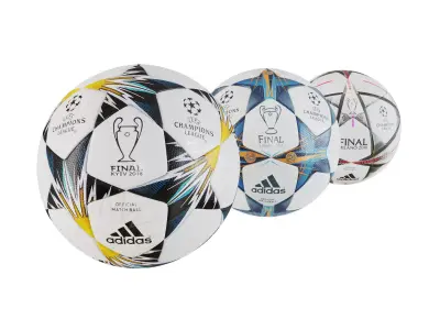 Set Of Adidas Finale Balls 3D model