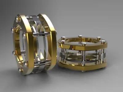 ring design No06 Low-poly 3D model