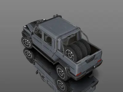 New Stylish Design Adventure Jeep Lowpoly 3D Model Low-poly 3D model