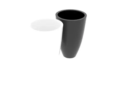 Black and White Large Vases 3D model