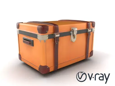 Nostalgic Archive Chest Antique Cardboard Model Pack Low-poly 3D model